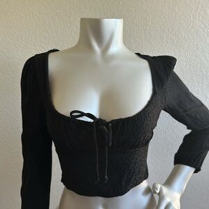 URBAN Romantics Black Long Sleeve Top